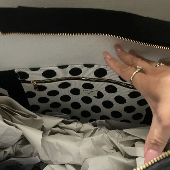 Kate spade x target colorblock knit Black/White Tote Bag BNWT - Picture 7 of 8